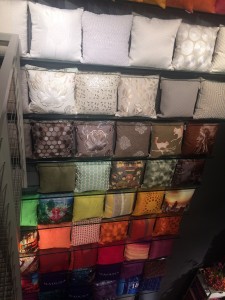 The impressive wall of pillows