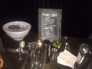 The cocktails station at the event