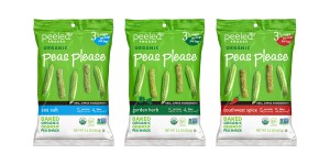 The 3 flavor varieties of Peas Please (photo caption: Peeled Snacks)
